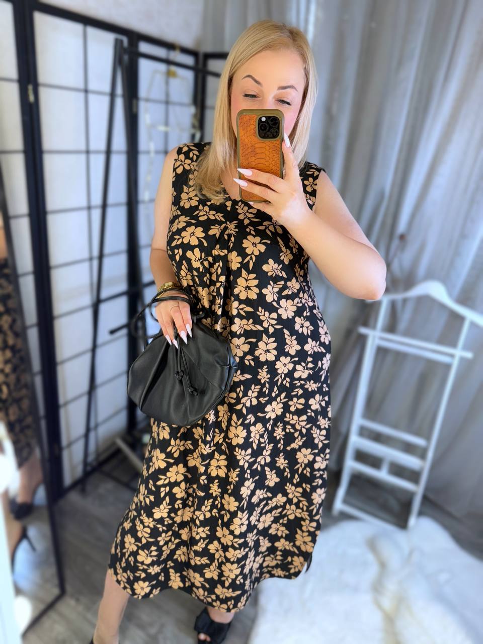 Сарафан Arina (48-58) 1628 black-beige (лето)