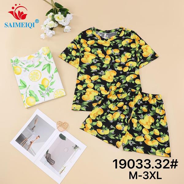 Пижама Saimeiqi (M-3XL) 19033-32 black (лето)