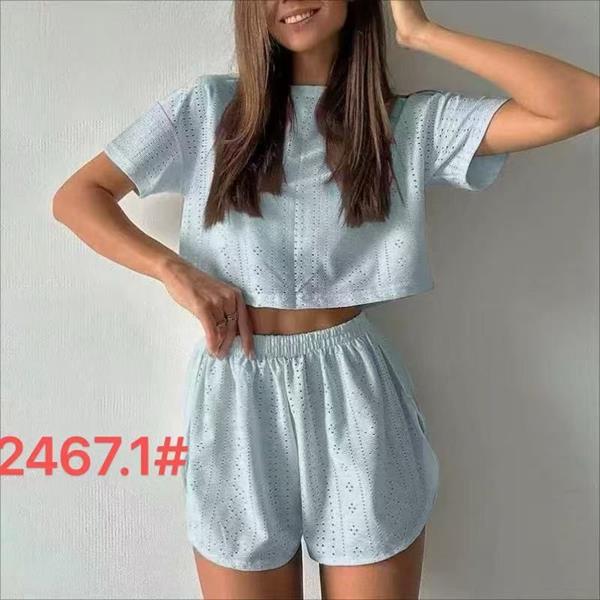 Пижама Saimeiqi (S-XL) 2467-1 l.blue (лето)