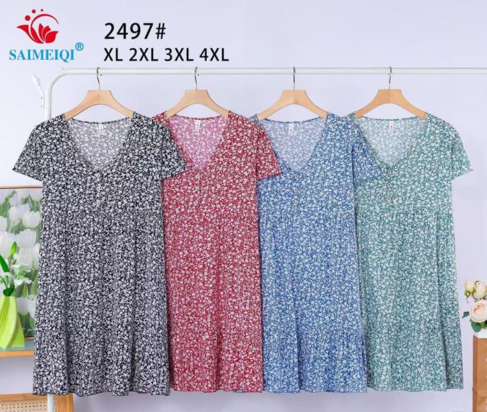 Платье Saimeiqi (XL-4XL) 2497 mint (лето)