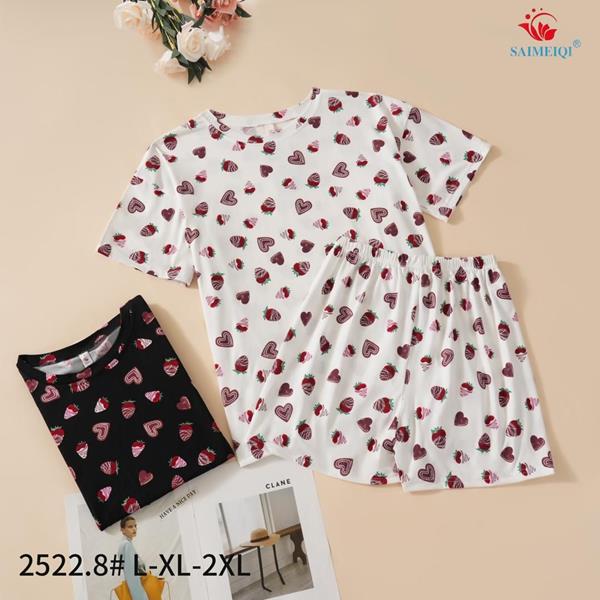 Пижама Saimeiqi (L-2XL) 2522-8 white (лето)