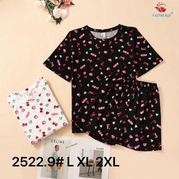 Пижама Saimeiqi (L-2XL) 2522-9 white (лето)