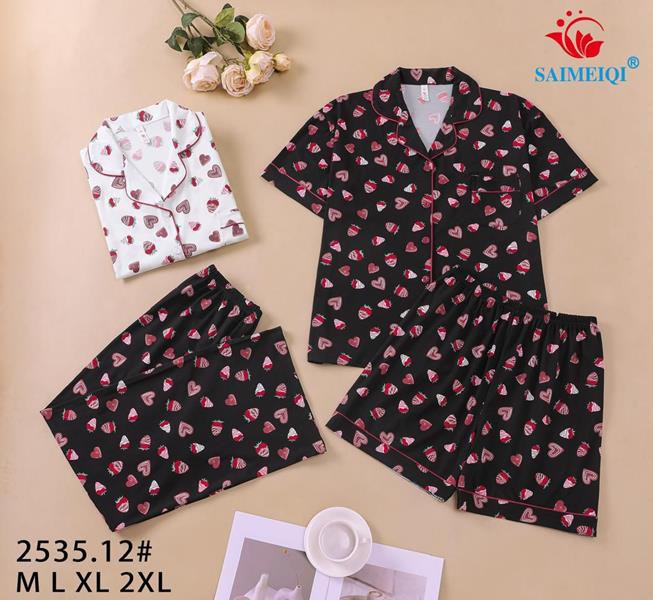 Пижама Saimeiqi (M-2XL) 2535-12 black (лето)