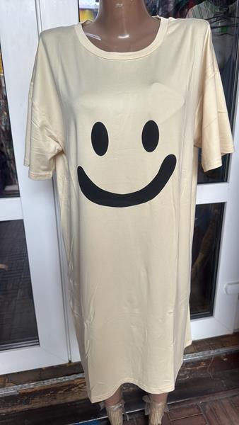 Ночнушка Saimeiqi (L-2XL) 1043 beige (лето)