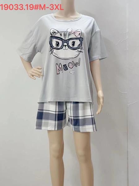 Пижама Saimeiqi (M-3XL) 19033-19 grey (лето)