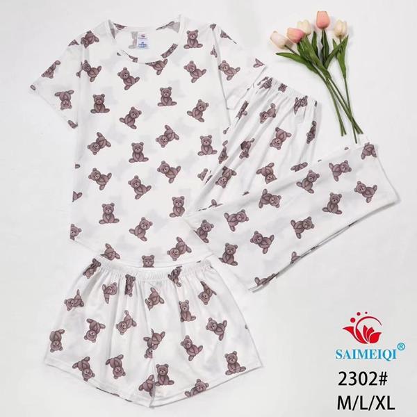 Пижама Saimeiqi (M-XL) 2302 white (лето)