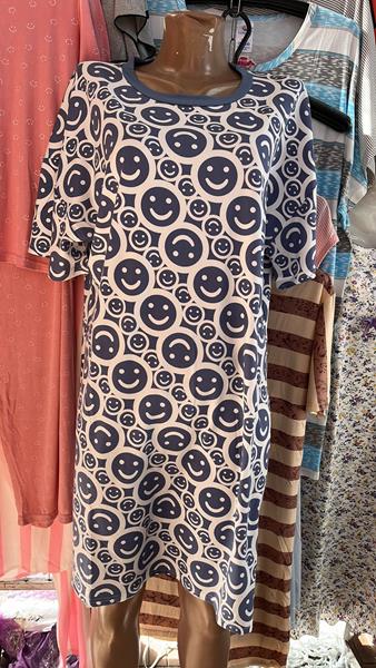 Ночнушка Saimeiqi (L-2XL) 242 blue (лето)