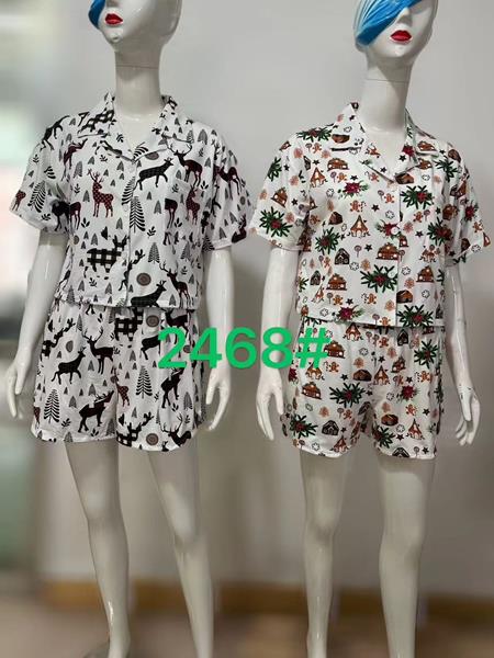 Пижама Saimeiqi (S-XL) 2468 white-brown (лето)