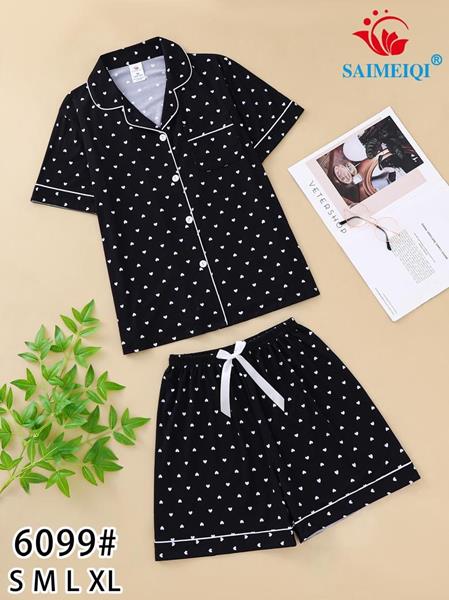 Пижама Saimeiqi (S-XL) 6099 black (лето)