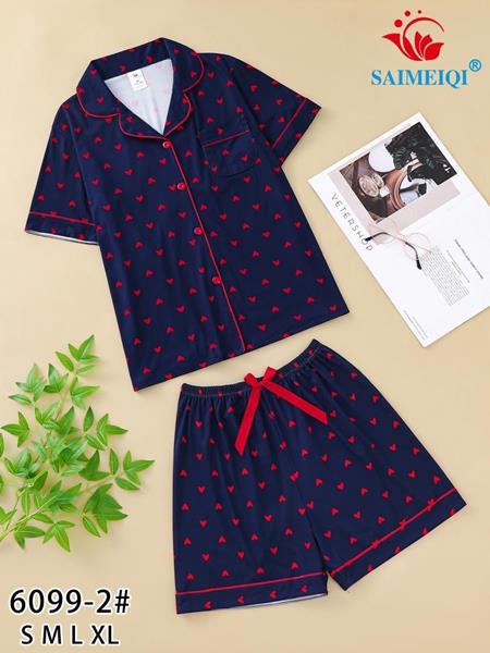Пижама Saimeiqi (S-XL) 6099-2 navy (лето)