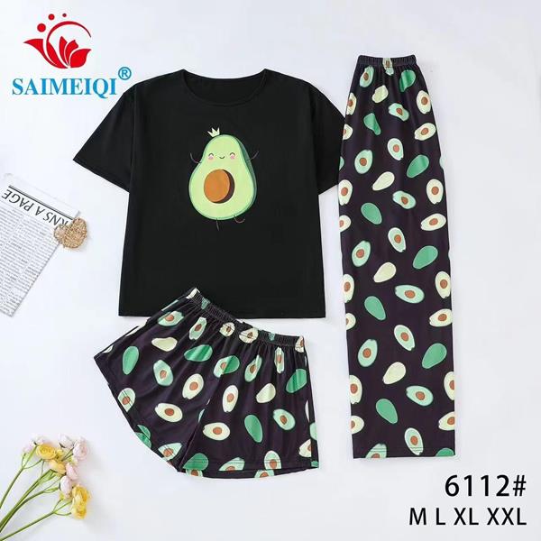Пижама Saimeiqi (M-2XL) 6112 black (лето)