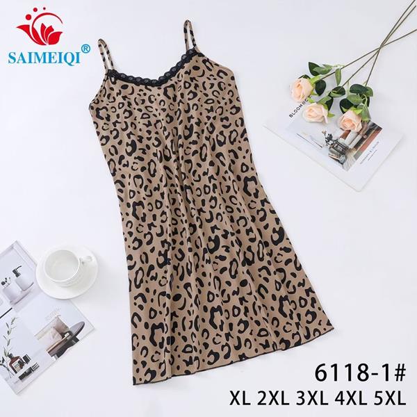 Ночнушка Saimeiqi (XL-5XL) 6118-1 beige (лето)