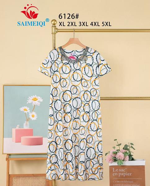 Ночнушка Saimeiqi (XL-5XL) 6126 white (лето)