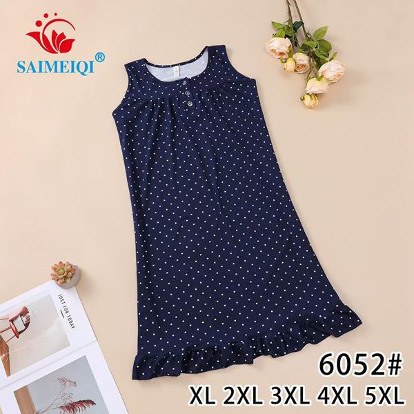 Ночнушка Saimeiqi (XL-3XL) 6052 navy (лето)
