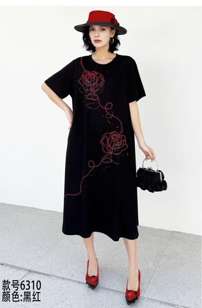 Платье Dorimodes (one size) 6310 black-red (лето)