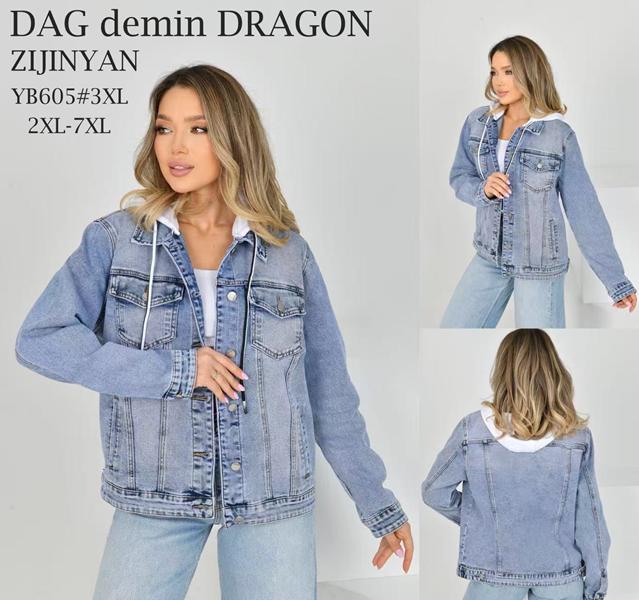 Куртка Zijinyan (2XL-7XL) YF605 l.blue (деми)