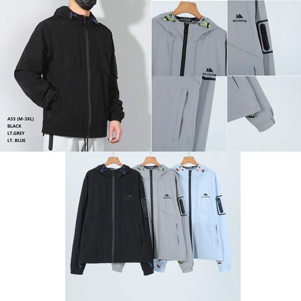 Ветровка LiOpt (M-3XL) A55 black (деми)