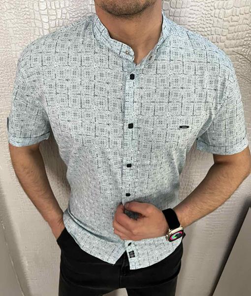 Рубашка Nik (M-2XL) 56116 l.blue (лето)