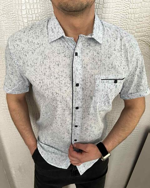 Рубашка Nik (M-2XL) 56121 l.blue (лето)