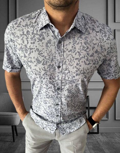 Рубашка Nik (M-2XL) 56122 l.grey (лето)