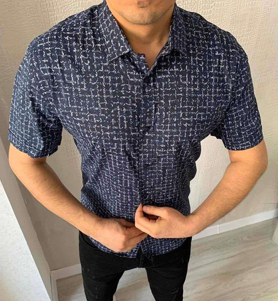 Рубашка Nik (M-2XL) 56125 navy (лето)