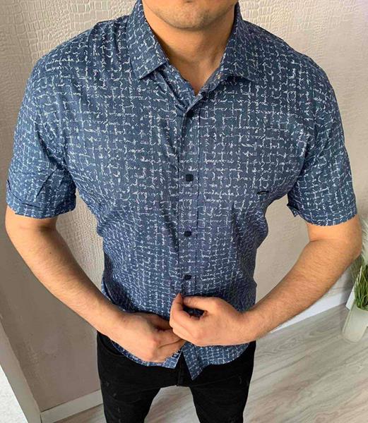 Рубашка Nik (M-2XL) 56126 blue (лето)