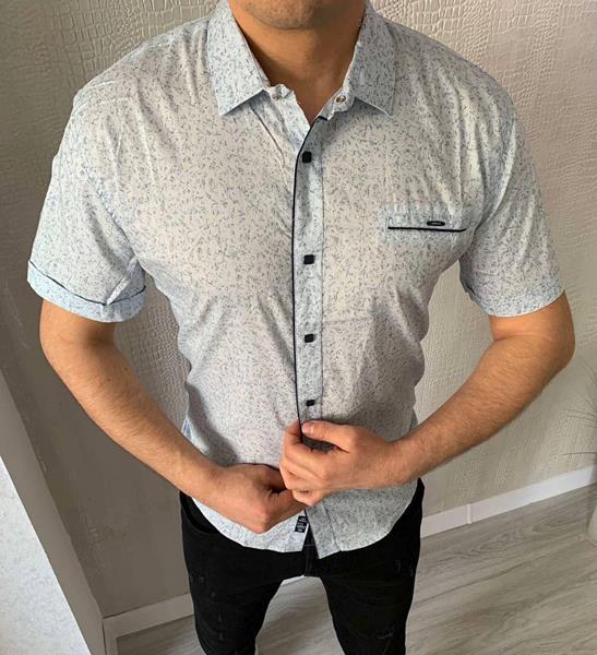 Рубашка Nik (M-2XL) 56127 l.blue (лето)