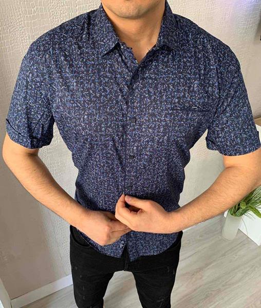 Рубашка Nik (M-2XL) 56128 navy (лето)