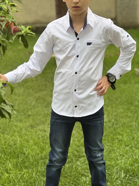 Рубашка Nik (6-11) 56155 white (лето)