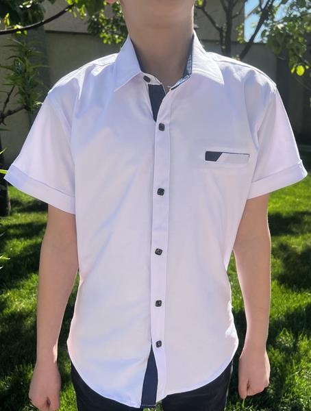 Рубашка Nik (6-11) 56158 white (лето)