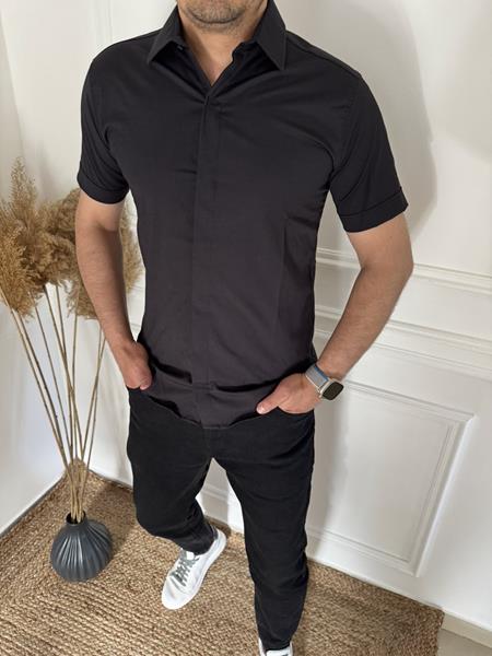 Рубашка Nik (S-2XL) 56169 black (лето)