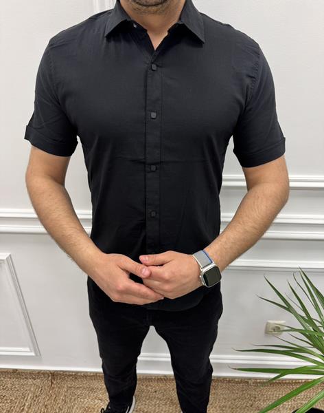 Рубашка Nik (M-2XL) 56179 black (лето)