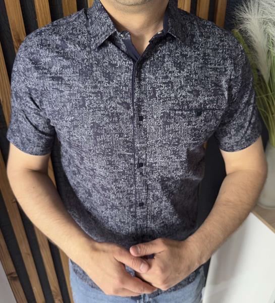 Рубашка Nik (M-2XL) 56216 black (лето)