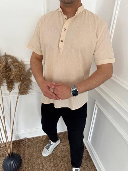 Рубашка Nik (M-2XL) 56284 beige (лето)