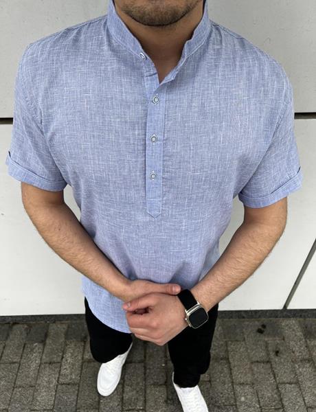 Рубашка Nik (M-2XL) 56286 blue (лето)