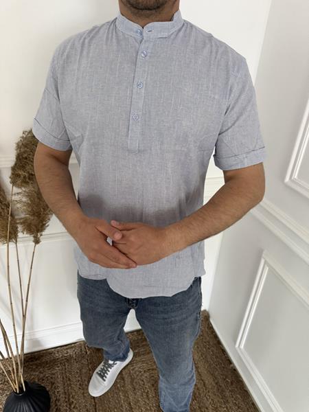 Рубашка Nik (M-2XL) 56290 grey (лето)