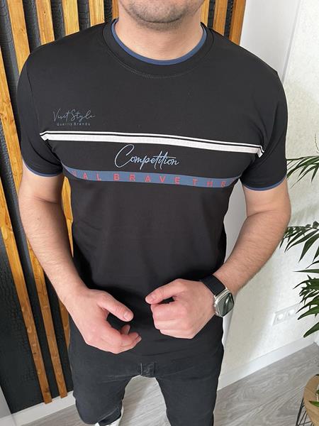 Футболка Nik (M-2XL) 56336 black (лето)