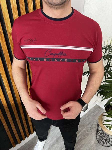 Футболка Nik (2XL-5XL) 56347 wine (лето)