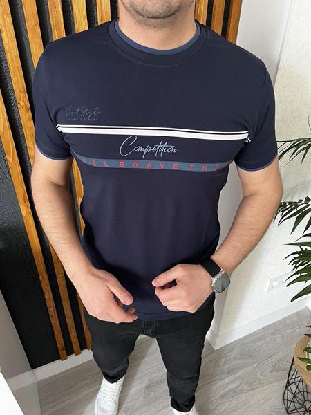 Футболка Nik (2XL-5XL) 56348 navy (лето)