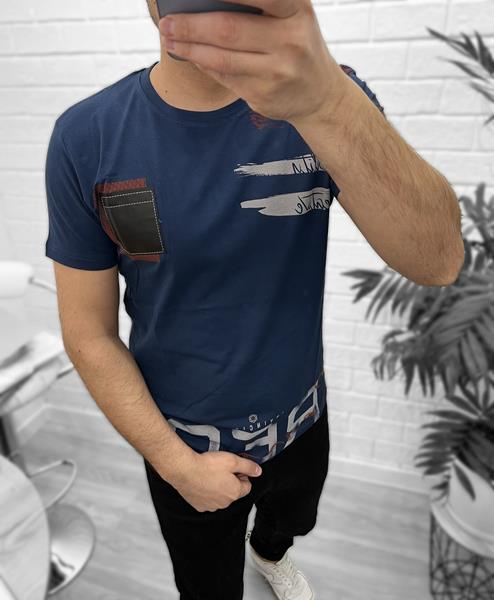 Футболка Nik (2XL-5XL) 56371 blue (лето)