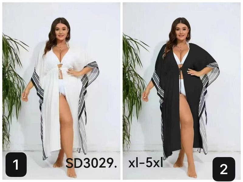 парео Karon (XL-5XL) 3029 black (лето)