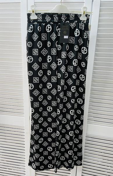 Штаны Karon (S-XL) 691 black-white (лето)