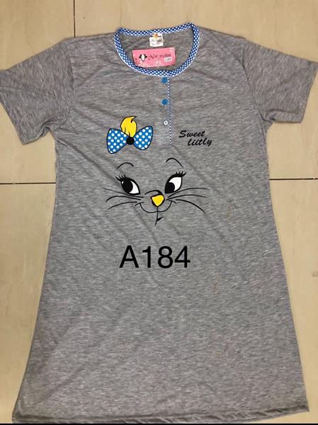 Ночнушка Punky (XL-5XL) A184 grey (лето)
