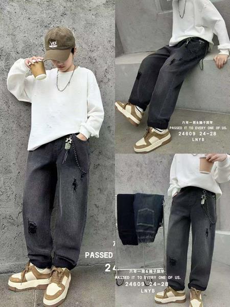 Джинсы Фунтик (6-10) 24609 grey (деми)