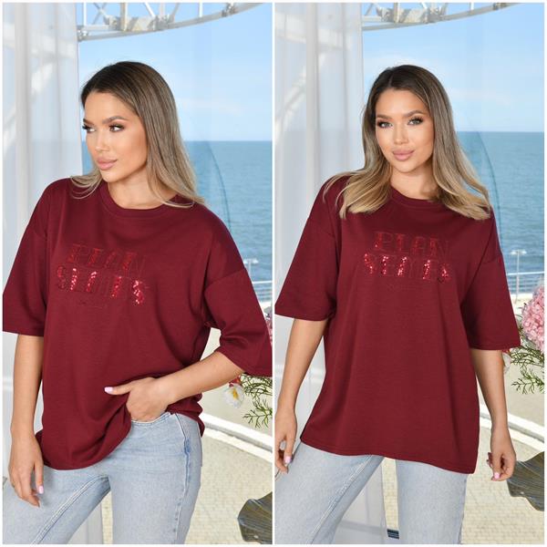 Футболка Direa (M-L) 3509 wine (лето)