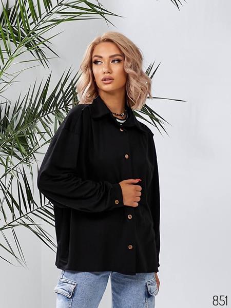 Рубашка WideRange (42-52) 851 black (деми)