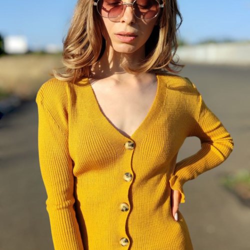 Кардиган Global (42-48) 1161 yellow (деми) Global 1161 yellow
