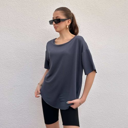 Футболка Prenses (S-2XL) RL1040 d.grey (лето) Prenses RL1040 d.grey