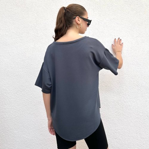 Футболка Prenses (S-2XL) RL1040 d.grey (лето) Prenses RL1040 d.grey
