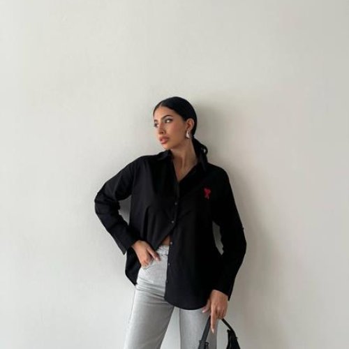 Рубашка New Season (S-L) 929 black (деми) New Season 929 black